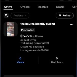 The Bourne Identity Ultimatum DVD Case - Blue & White Cover